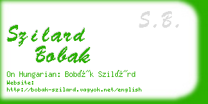 szilard bobak business card